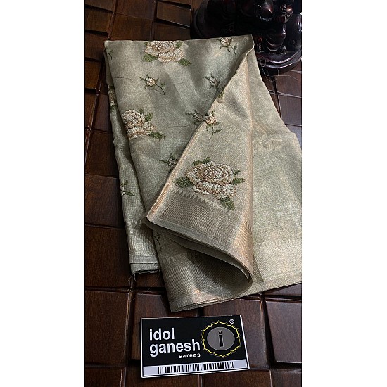 IG6689 lite weight pure tissue sarees 