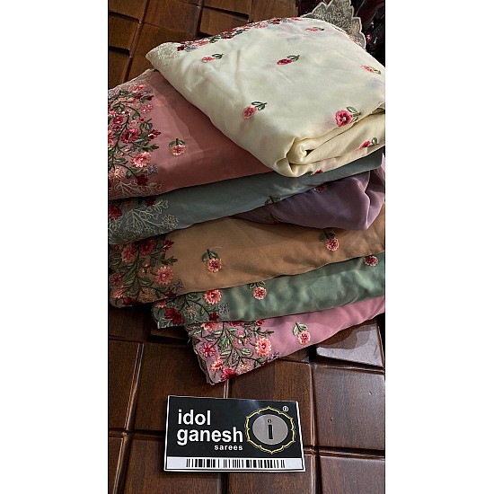 IG6697 pure lite weight georgette sarees 