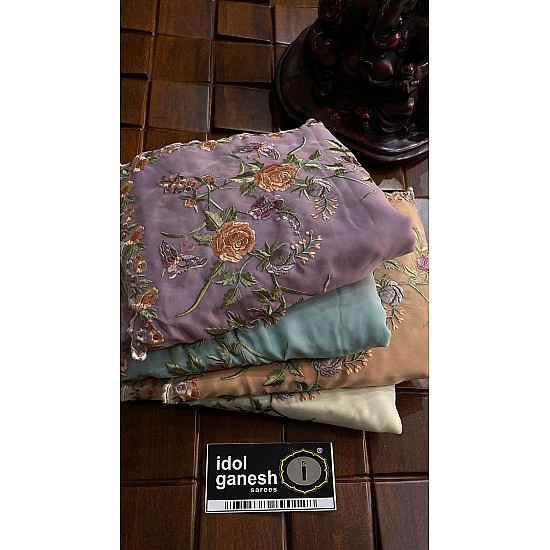 IG6698 pure lite weight georgette sarees 