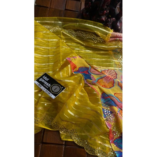 IG6705 pure lite weight organza sarees  