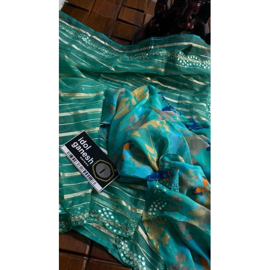 IG6705 pure lite weight organza sarees  