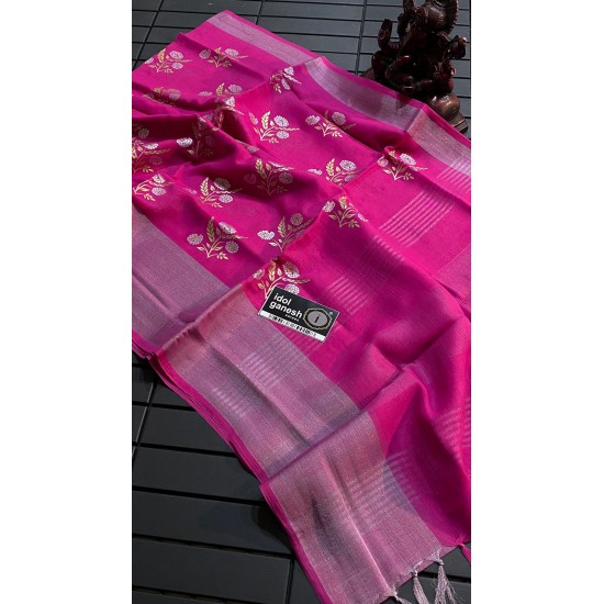 IG6754 Lite weight lenine sarees IG6754 Lite weight lenine sarees