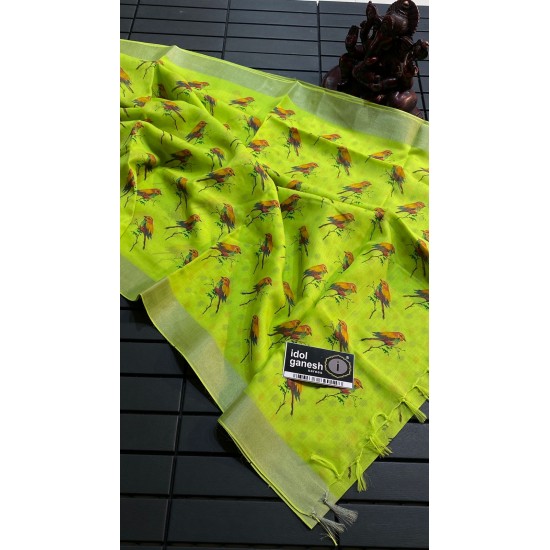 IG6757lite weight lenine sarees IG6757lite weight lenine sarees