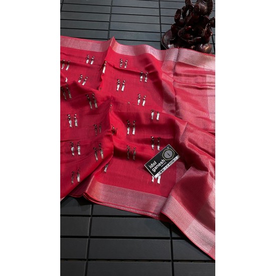 IG6759lite weight lenine sarees IG6759lite weight lenine sarees