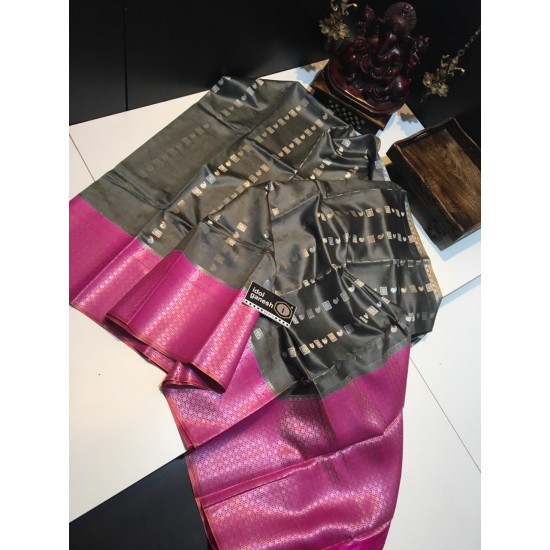 IG676 Pure Handloom dupion pattu