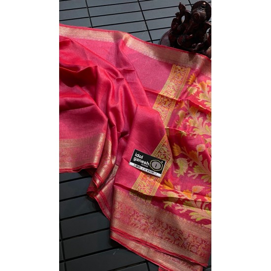 IG6833lite weight pure handloom pure silk lenine IG6833lite weight pure handloom pure silk lenine