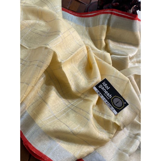 IG6840pure handloom lenine/lenine saree IG6840pure handloom lenine/lenine saree