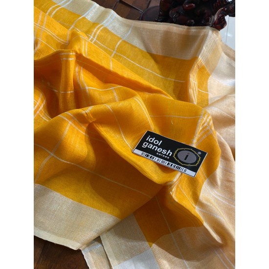 IG6840pure handloom lenine/lenine saree IG6840pure handloom lenine/lenine saree