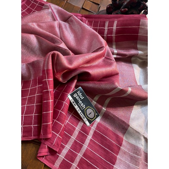 IG6841pure handloom tissue /lenine sarees 