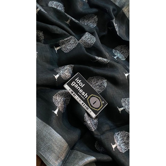 IG6844 pure handloom lenine/lenine sarees