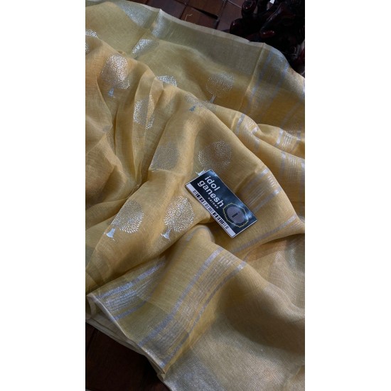IG6844 pure handloom lenine/lenine sarees