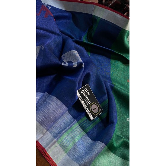 IG6848pure handloom lenine/lenine sarees IG6848pure handloom lenine/lenine sarees