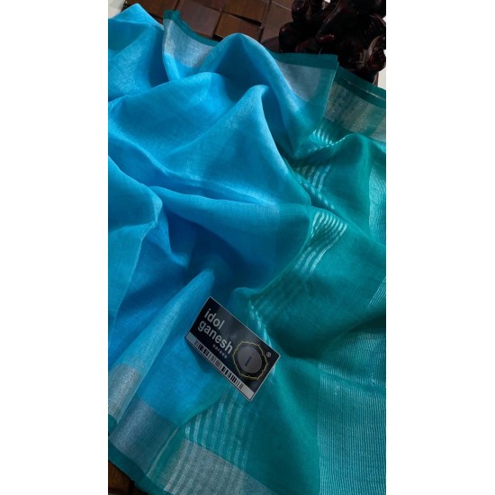 IG6849pure handloom lenine/lenine saree 