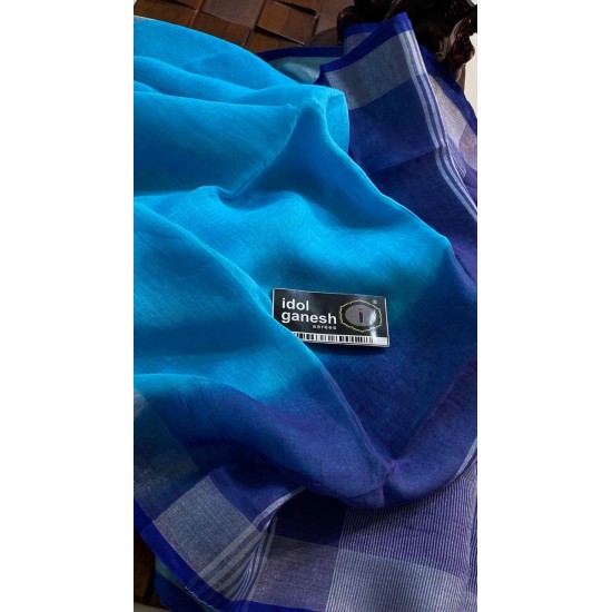 IG6849pure handloom lenine/lenine saree 