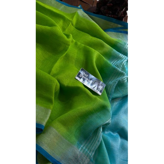 IG6849pure handloom lenine/lenine saree 