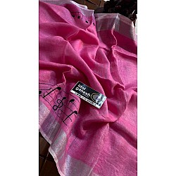IG6850: pure handloom lenine/lenine saree IG6850: pure handloom lenine/lenine saree