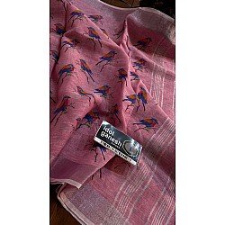 IG6853pure handloom lenine/lenine saree IG6853pure handloom lenine/lenine saree