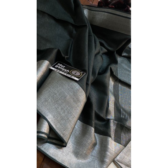 IG6856 pure handloom lenine/lenine saree 