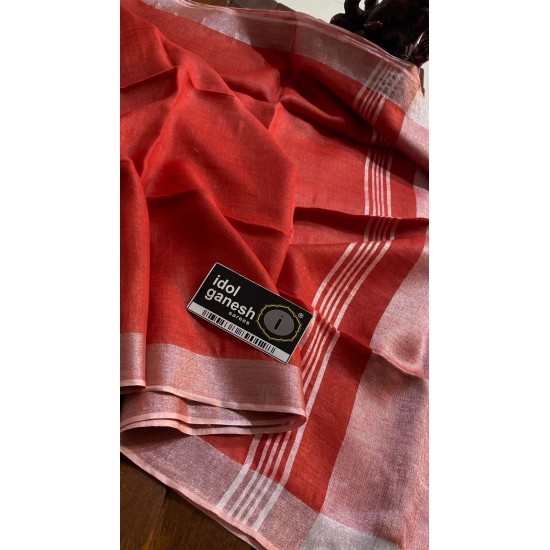 IG6860pure handloom lenine/lenine saree 