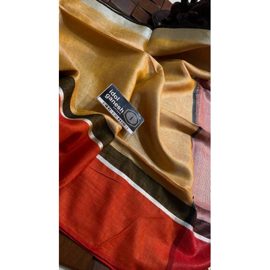 IG6861pure handloom tissue /lenine sarees IG6861pure handloom tissue /lenine sarees