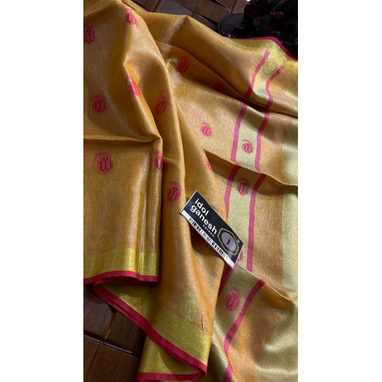 IG6862pure handloom tissue /lenine saree 