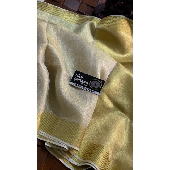 IG6863 pure handloom tissue /lenine saree 