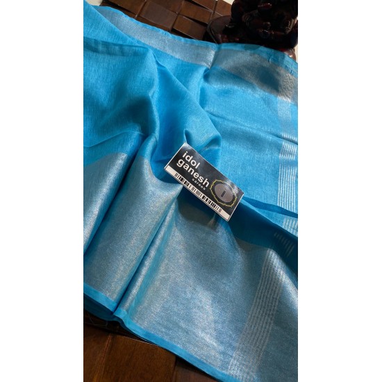 IG6865 pure handloom tissue /lenine saree 