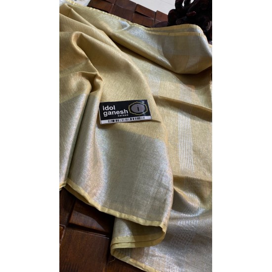 IG6865 pure handloom tissue /lenine saree 
