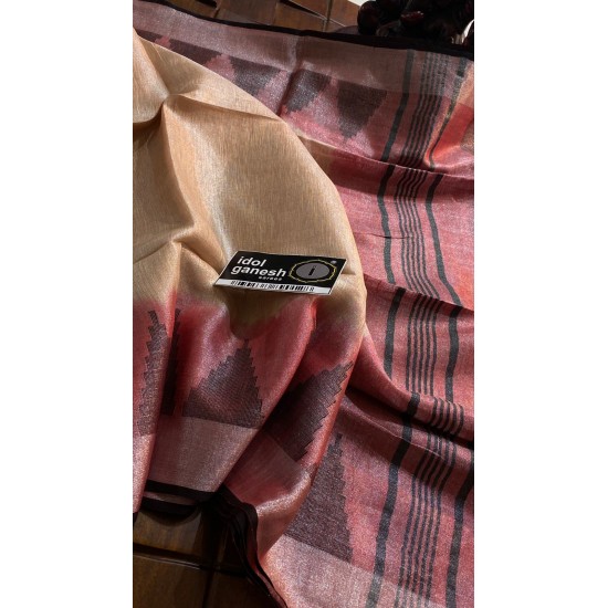 IG6866pure handloom tissue /lenine sarees IG6866pure handloom tissue /lenine sarees