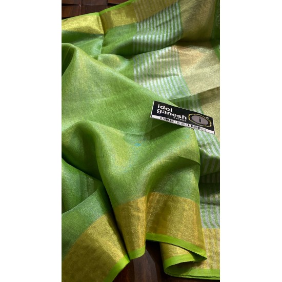 IG6868pure handloom tissue /lenine saree IG6868pure handloom tissue /lenine saree