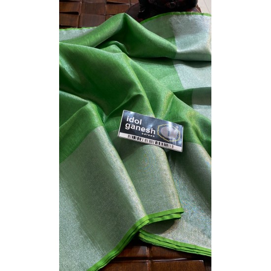 IG6869 pure handloom tissue /lenine saree 
