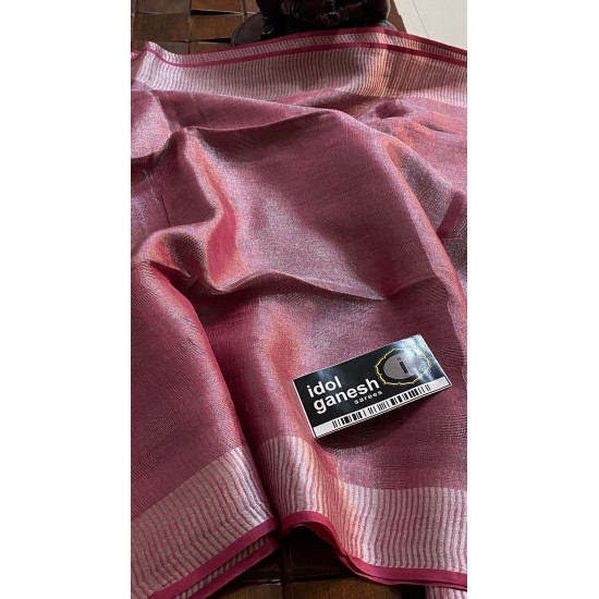 IG6870 pure handloom tissue /lenine saree 