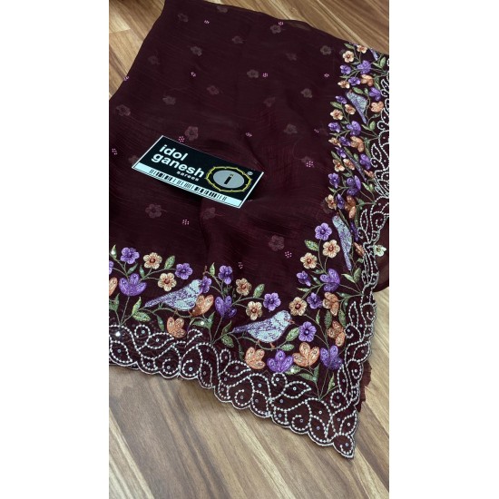 IG6896 lite weight pure muslin tishu crush 