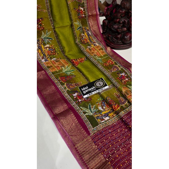 IG6938pure lite weight munga silk pattu  