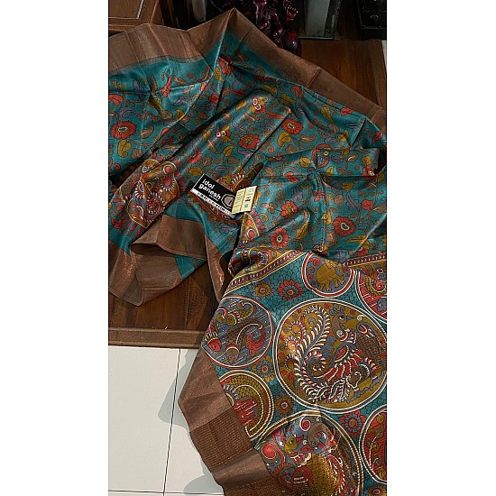 IG6960 pure hand loom tusser/ tusser 