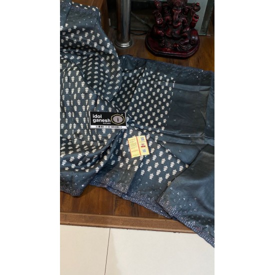 IG6972 pure handloom tusser/tusser print  