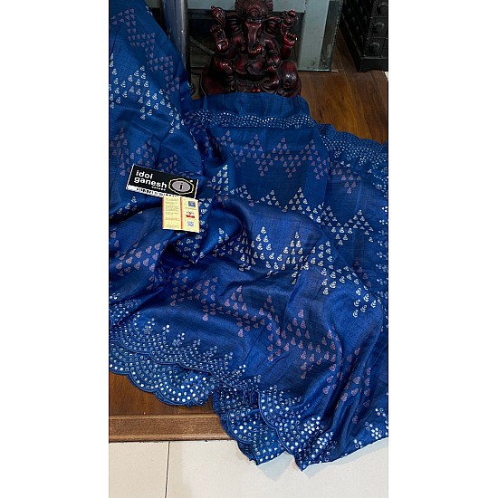 IG6973pure handloom tusser/tusser print  11,470/-