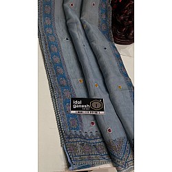 IG7004  lite weight pure soft Tissu crush block print  