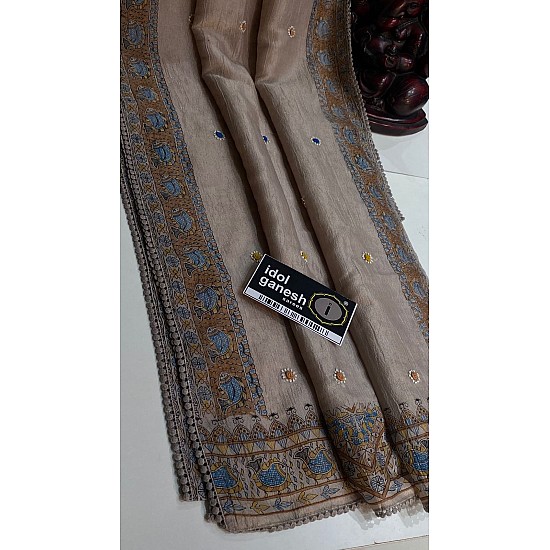 IG7004  lite weight pure soft Tissu crush block print  