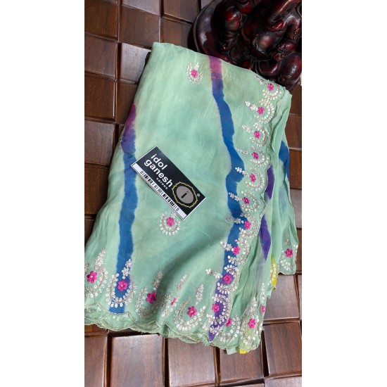 IG7006  pure georgette lehariya print 