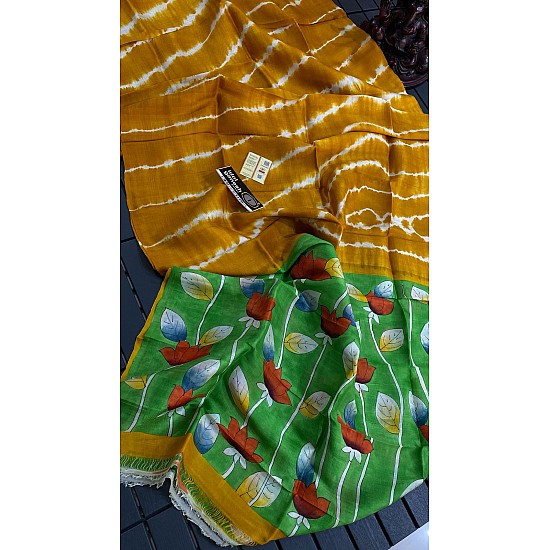 IG7084lite weight handloom pure silk along with shibori 