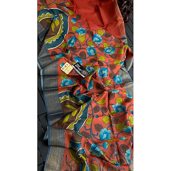 IG7085:pure handloom tusser kanchi weaving 