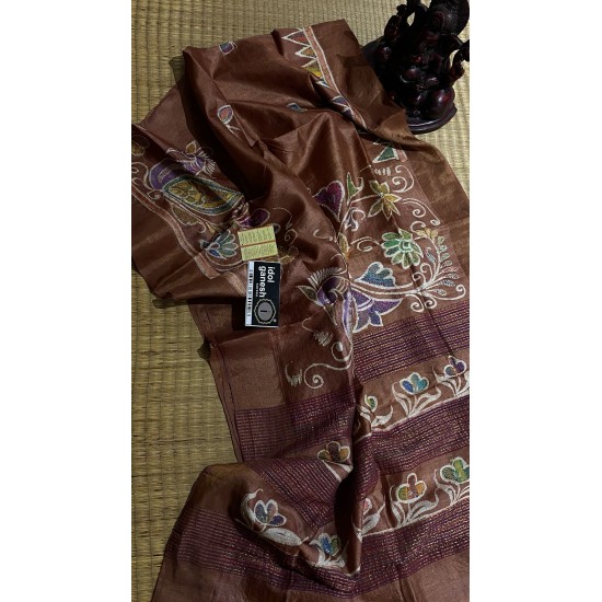 IG7157 PURE HANDLOOM DESI TUSSAR  