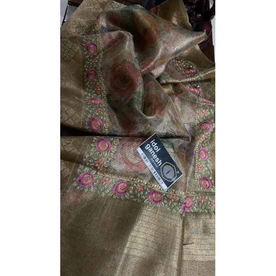 IG7174pure Tissu kota kanchi weaving border  