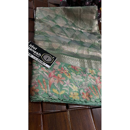 IG7176pure Tissu crush jari weaving pattu border IG7176pure Tissu crush jari weaving pattu border