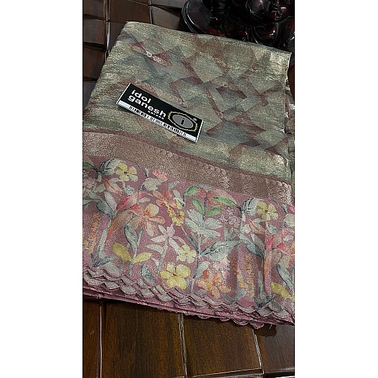 IG7176pure Tissu crush jari weaving pattu border IG7176pure Tissu crush jari weaving pattu border