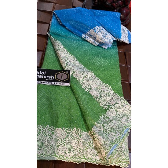 IG7220 lite weight muslin crush bandini mupti color print  