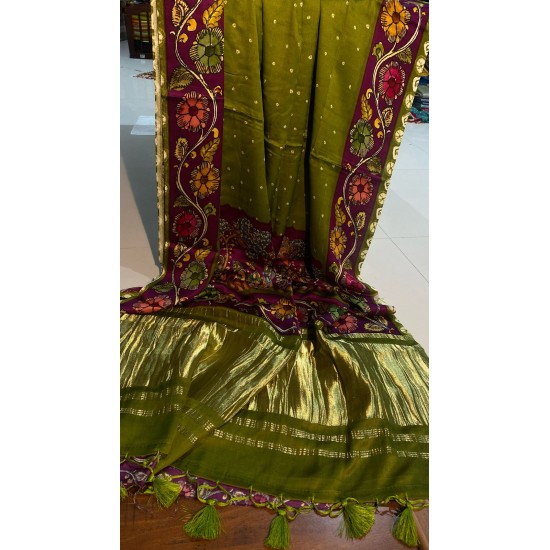 IG7230:lite weight pure modal silk jari patta pallu  3865/-