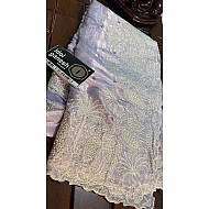 IG7260lite weight velvet chiffon with nice Lucknow embroidery 