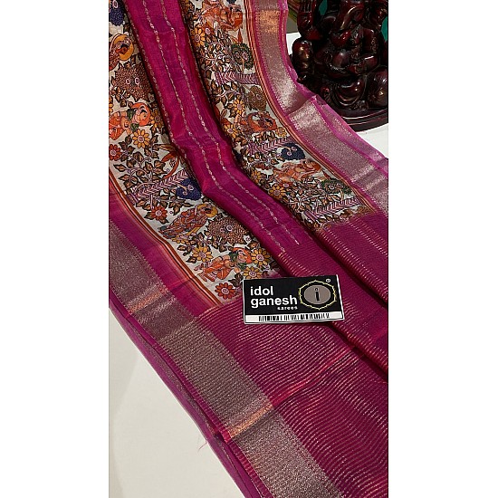 IG7270 pure crape Mangalagiri border 